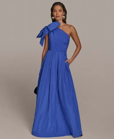 Donna Karan Women's Bow-trim One-shoulder Ball Gown In Marbella