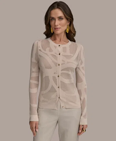 Donna Karan Women's Burnout Cardigan