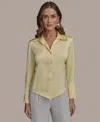 Donna Karan Women's Button-front Blouse, Regular & Petite Sizes In Panna Cotta