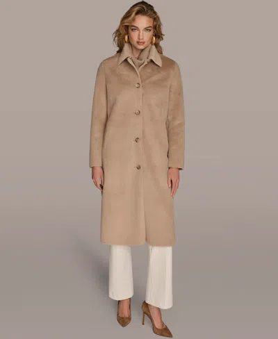Donna Karan Women's Button Front Maxi Coat In Neutral