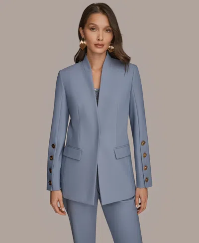 DONNA KARAN WOMEN'S BUTTON LONG SLEEVE BLAZER