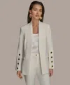 Donna Karan Women's Button Sleeve Blazer, Regular & Petite In White