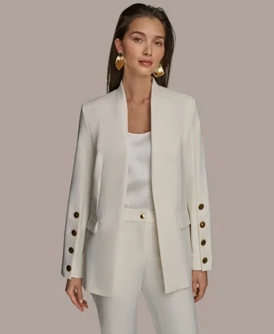 Donna Karan Women's Button Sleeve Blazer, Regular & Petite