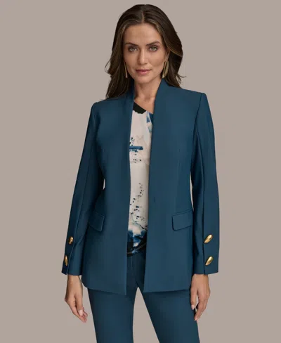 Donna Karan Women's Button-sleeve Blazer, Regular & Petite