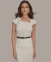 Donna Karan Women's Cap-sleeve Belted Sweater, Regular & Petite In Multi