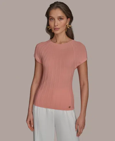 Donna Karan Women's Cap Sleeve Sweater, Regular & Petite Sizes In Apricot