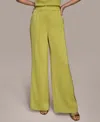 Donna Karan Women's Linen-blend Wide Leg Pants In Green