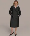 Donna Karan Women's Classic Long Double Breasted Coat In Multi