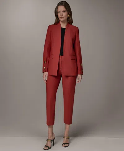 Donna Karan Women's Collarless Blazer In Red