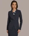 Donna Karan Women's Collarless One-button Blazer In Nightfall