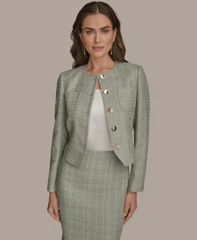 Donna Karan Women's Collarless Tweed Jacket