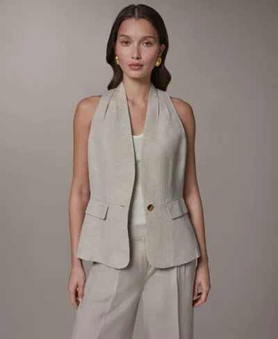 Donna Karan Women's Collarless Vest In Multi
