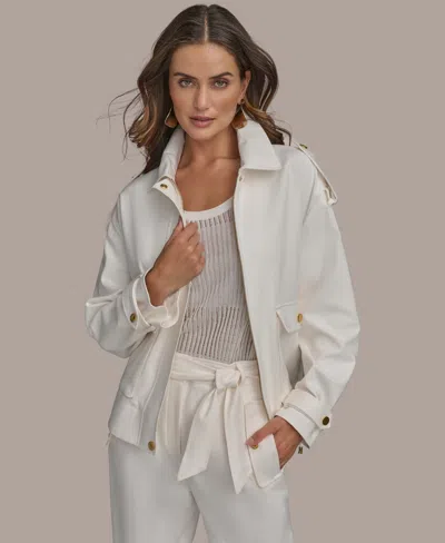 Donna Karan Women's Cotton-blend Utility Jacket In Cream