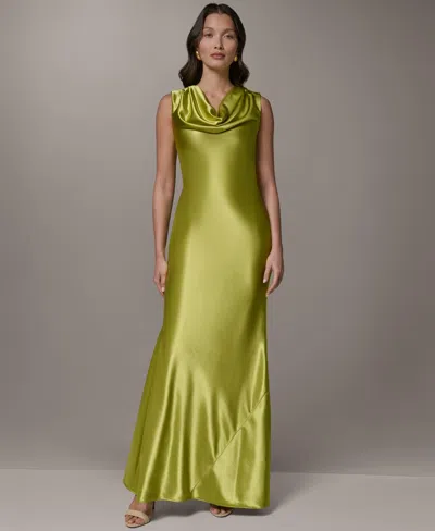 Donna Karan Women's Cowl Neck Ball Gown In Green