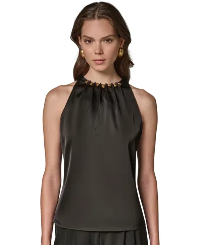 Donna Karan Hardware Trim Top In Black