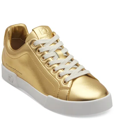 Donna Karan Women's Donna Lace Up Sneakers In Gold