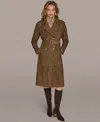 Donna Karan Women's Double Breasted Belted Trench Coat In Brown