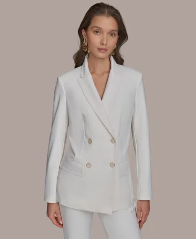 Donna Karan Women's Double Breasted Blazer In Cream