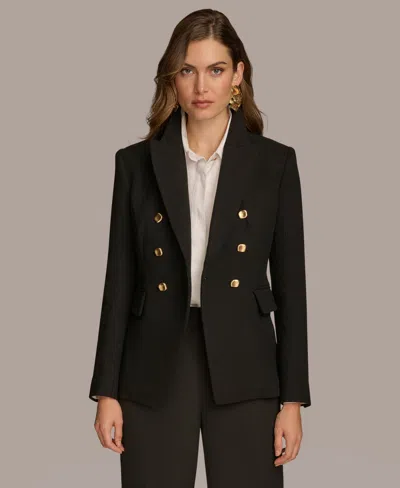 DONNA KARAN WOMEN'S DOUBLE BREASTED BUTTONED BLAZER