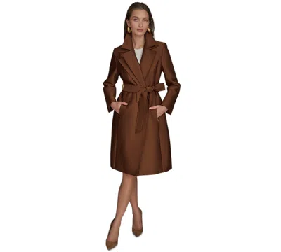 Donna Karan Women's Double-collar Trench Coat In Tobacco