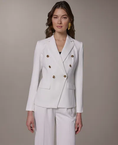 Donna Karan Women's Double-breasted Blazer In White