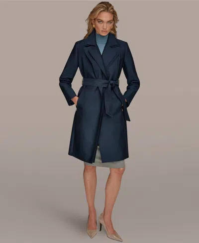 Donna Karan Women's Double-collar Trench Coat In Night Fall