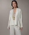 Donna Karan New York Drape Front Jacket In White