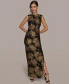 Donna Karan Women's Embellished Crewneck Maxi Dress In Black