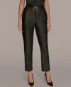 Donna Karan Women's Faux Leather Slim Leg Pants, Regular & Petite In Black