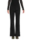 Donna Karan Women's Faux Suede Flare Pants In Black