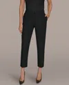 Donna Karan Women's Flat-front Stretch Double-layer Pants In Black