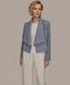 Donna Karan Women's Fringe Detail Wrap Jacket In Gray