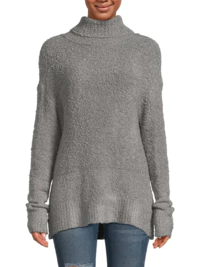 Donna Karan Women's Fuzzy Wool Blend Sweater In Grey
