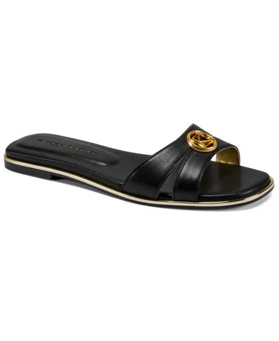 Donna Karan Women's Halo Slip-on Flat Sandals In Black