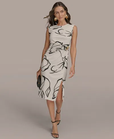 Donna Karan Women's Hardware-trim Side-twist Dress