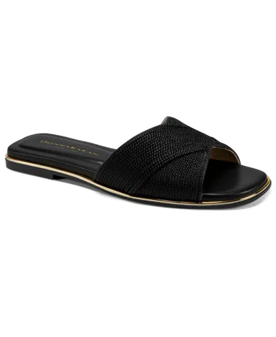 Donna Karan Women's Harmony Slip-on Flat Sandals In Black