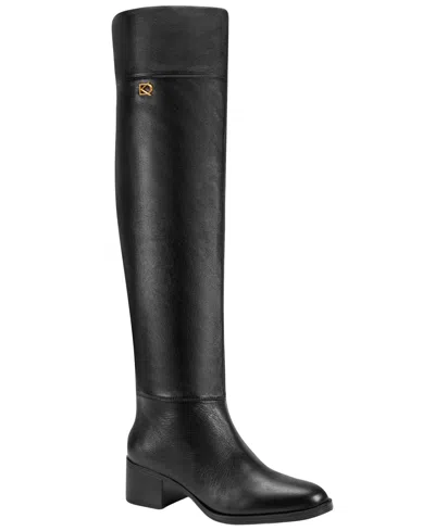Donna Karan Women's Hera Block Heel Boots In Black