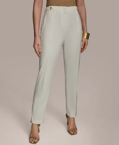 Donna Karan Women's High Rise Slim-leg Pants In Cream