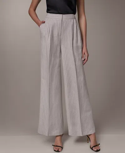 Donna Karan Women's High-waist Wide Leg Pants In Gray