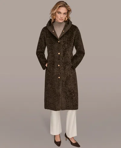 Donna Karan Women's Hooded Maxi Coat In Green