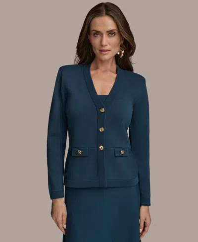Donna Karan Women's Knit Button-front Cardigan