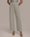 Donna Karan Women's Linen-blend Wide-leg Pants In Tuscan Grey
