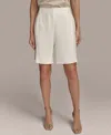Donna Karan Women's Linen-blend Pleated Shorts