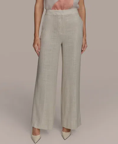 DONNA KARAN WOMEN'S LINEN-BLEND WIDE-LEG PANTS