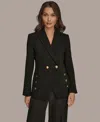 Donna Karan Women's Long Sleeve Double Breasted Blazer In Black