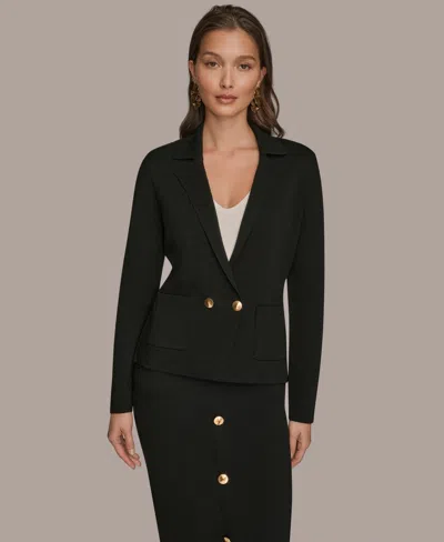 DONNA KARAN WOMEN'S LONG SLEEVE SWEATER BLAZER