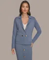 Donna Karan Women's Long Sleeve Sweater Blazer In Gray