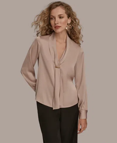 DONNA KARAN WOMEN'S LONG SLEEVE TOP