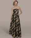 Donna Karan New York Strapless Fit & Flare Gown In Multi