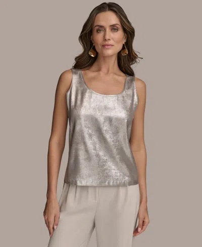 Donna Karan Women's Metallic Scoop-neck Tank Top